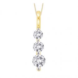 9CT GOLD TRILOGY PENDANT MADE WITH SWAROVSKI® ZIRCONIA