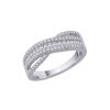 9ct White Gold Diamond Band Ring