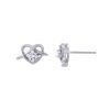9ct White Gold Knot Earrings made with SWAROVSKI® Zirconia