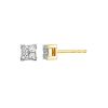 9ct Gold Princess Cut Cluster Studs made with SWAROVSKI® Zirconia