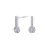 9ct White Gold Cluster Drop Earrings made with SWAROVSKI® Zirconia