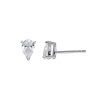 9ct White Gold Pear Shaped Studs made with SWAROVSKI® Zirconia