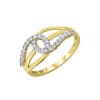 9ct Gold Dress Ring made with SWAROVSKI® Zirconia