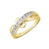 9ct Gold Dress Ring made with SWAROVSKI® Zirconia