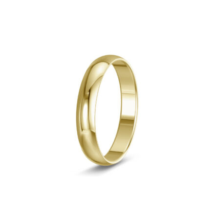 9ct Gold 4mm D Band Wedding Ring