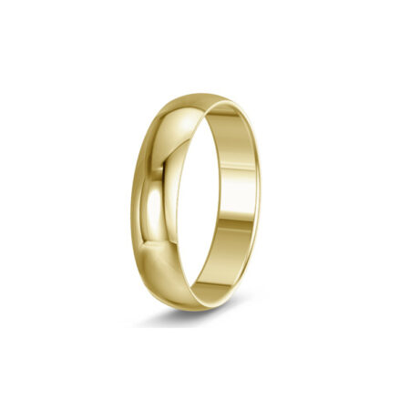 9ct Gold 5mm D Band Wedding Ring