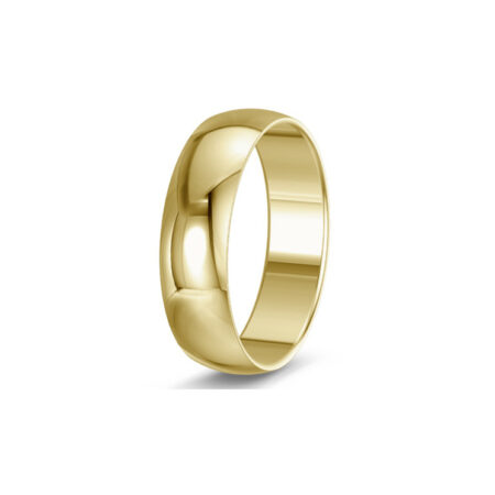 9ct Gold 6mm D Band Wedding Ring