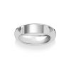 9ct White Gold 5mm D Band Wedding Ring