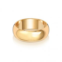 9ct Gold 7mm D Band Wedding Ring