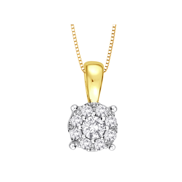 9ct Gold Diamond Pendant