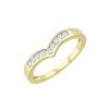 9ct Gold Diamond Half Wishbone Eternity Ring