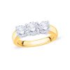 18ct Gold Diamond Trilogy Ring