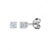 9ct White Gold Diamond Stud Earrings