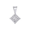 9ct White Gold Diamond Pendant