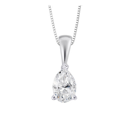 9ct White Gold Trilogy Pendant made with SWAROVSKI® Zirconia