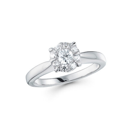 9ct White Gold Diamond Engagement Ring (0.53ct)