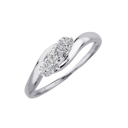 9ct White Gold Dress Ring made with SWAROVSKI® Zirconia