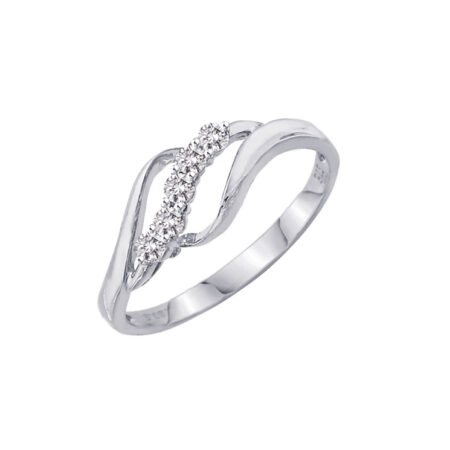 9ct White Gold Dress Ring made with SWAROVSKI® Zirconia