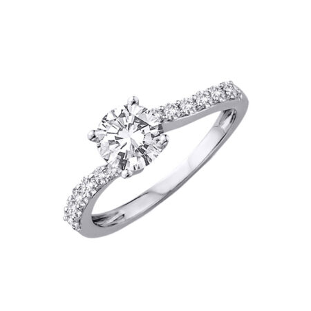 9ct White Gold Dress Ring made with SWAROVSKI® Zirconia