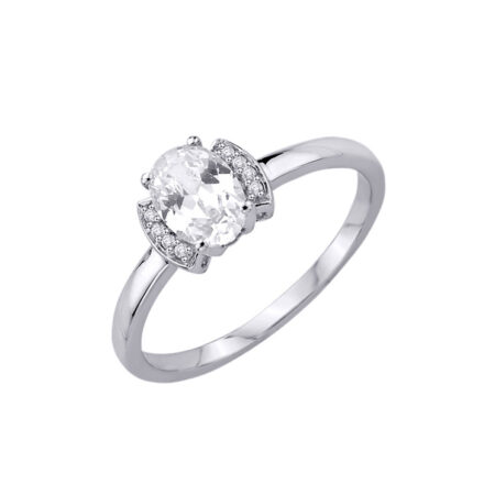 9ct White Gold Dress Ring