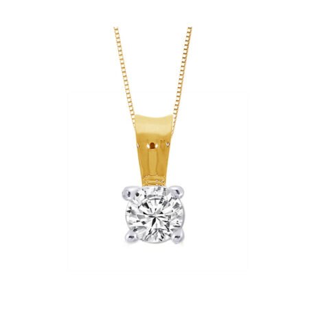 9ct Gold Pendant made with SWAROVSKI® Zirconia