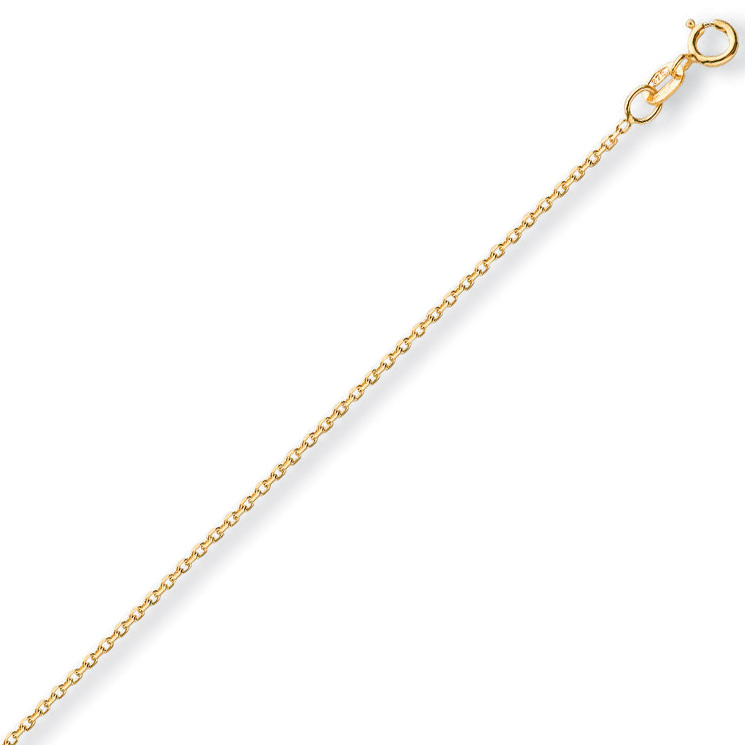 9ct Gold D/C Trace Chain 18"