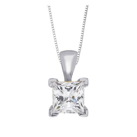 9CT WHITE GOLD PENDANT MADE WITH SWAROVSKI® ZIRCONIA