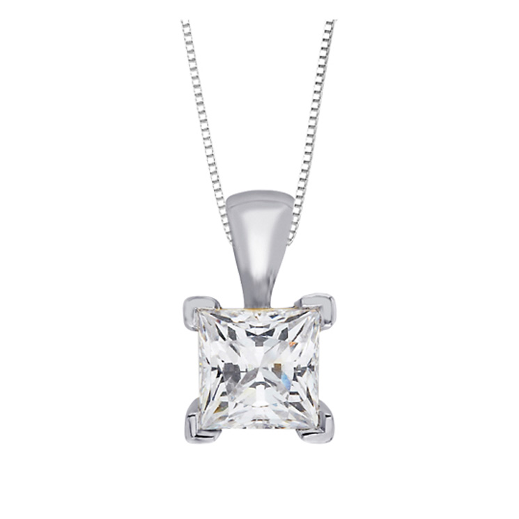 9CT WHITE GOLD PENDANT MADE WITH SWAROVSKI® ZIRCONIA