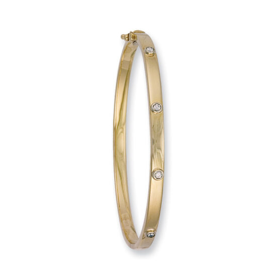 GSBN161 9ct gold cz bangle