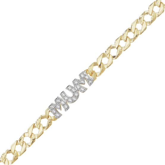 GSBR596 9ct gold mum bracelet