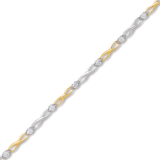 GSBR601 9ct Gold Infinity Bracelet