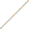 9ct gold multicoloured infinity bracelet