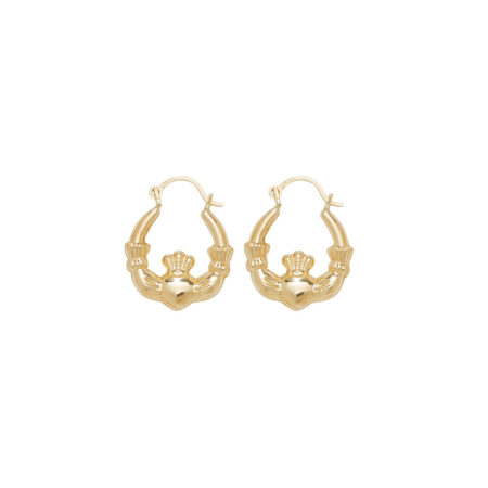 9ct Gold Baby Claddagh Earrings