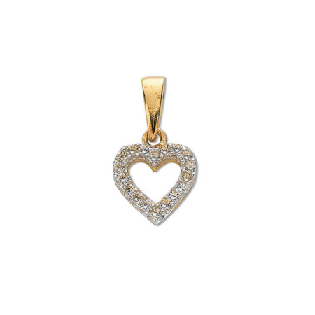 9ct gold heart pendant