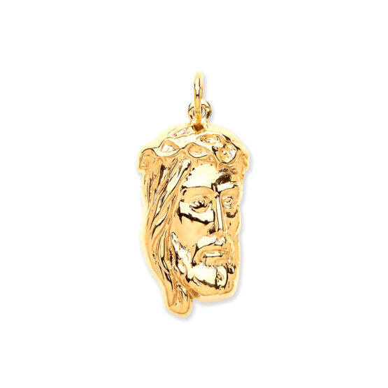 GSPD646 9ct Gold Jesus Pendant