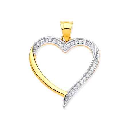 9ct gold heart pendant