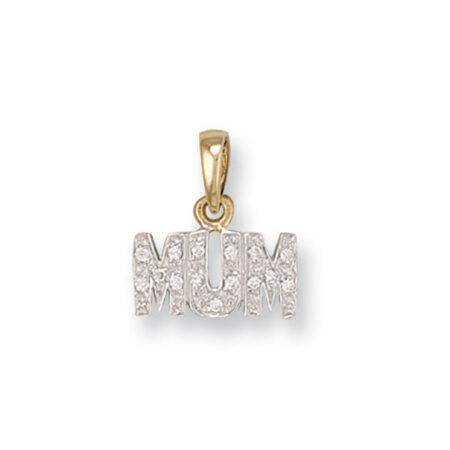 9ct gold mum pendant