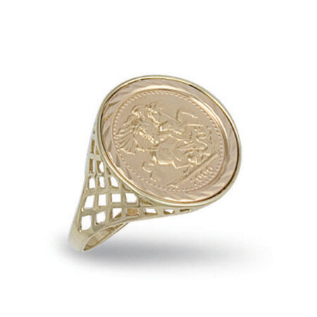 9ct Gold St George 1/10th Disc Ring