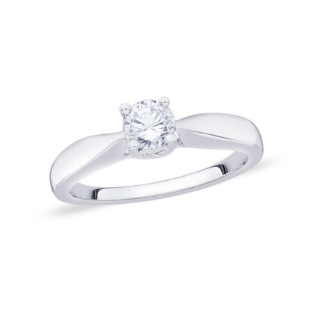 9ct White Gold Diamond Engagement Ring (0.44ct)