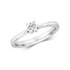 9ct white gold diamond solitaire ring
