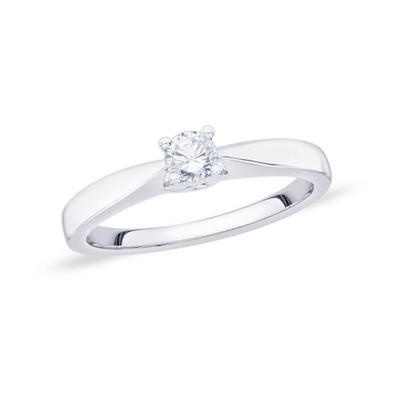 GSSR00751W 9ct White Gold Diamond Engagement Ring (0.25ct)