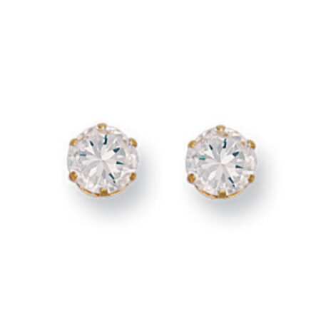 9ct gold 6mm CZ Studs