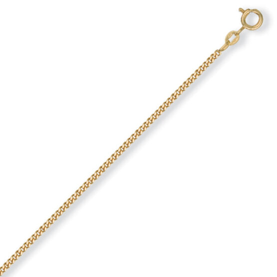 9ct Gold Close Link Curb Chain 18" 9ct Gold Close Link Curb Chain 18"