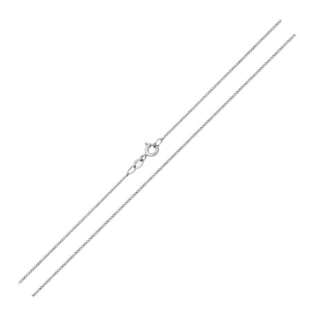 9ct White Gold Close Link Curb Chain