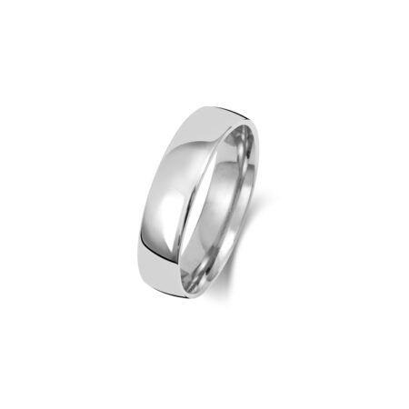 9ct White Gold 5mm S Court Wedding Ring